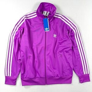 Adidas Originals Firebird Track Jacket Loose Fit Women Size 2XS Purple Burst NEW